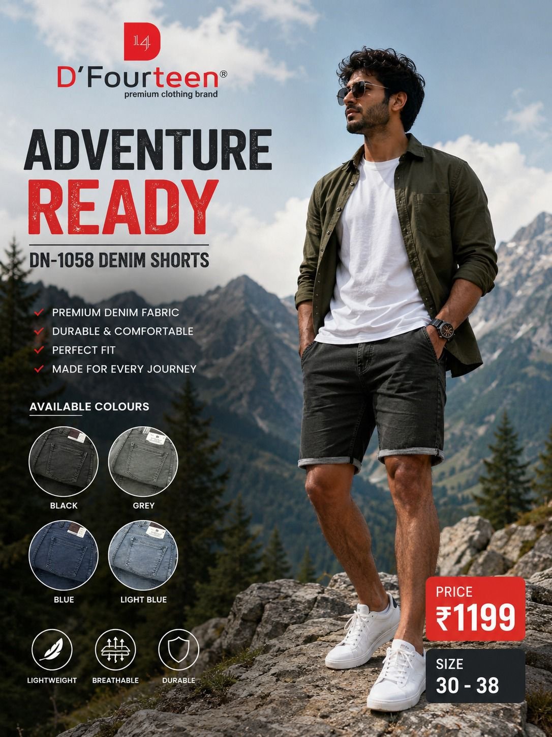 Comfort fit casual shorts